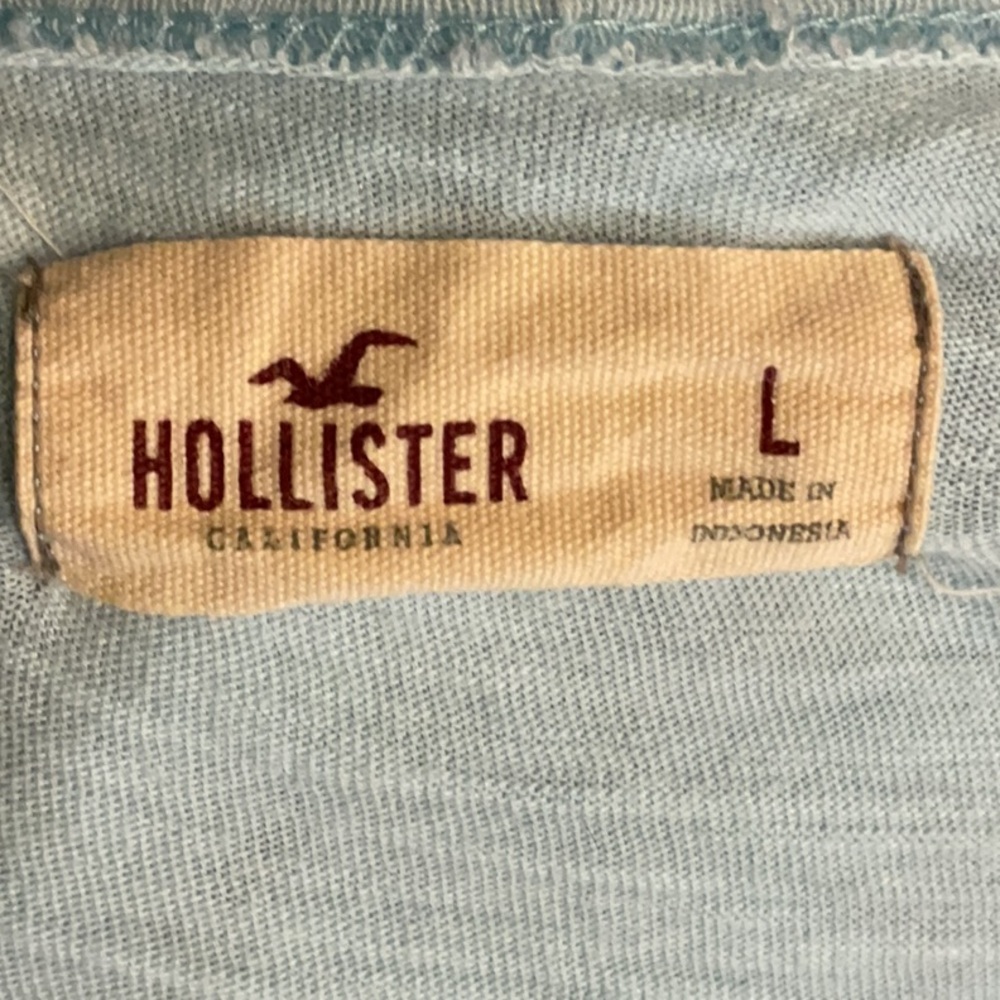 Hollister Elegant Lace Top in Light Blue size Large - Picture 6 of 6